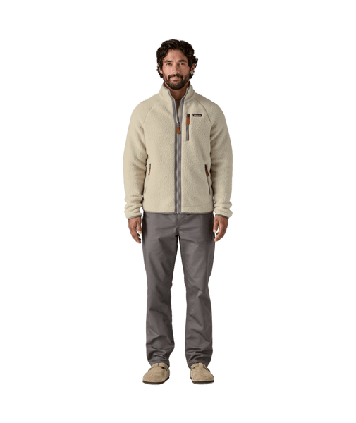 Patagonia Men's Retro Pile Fleece Jacket | Fleecejacke beige Fairtrade Zipper Auf und Davon Outdoor Equipment