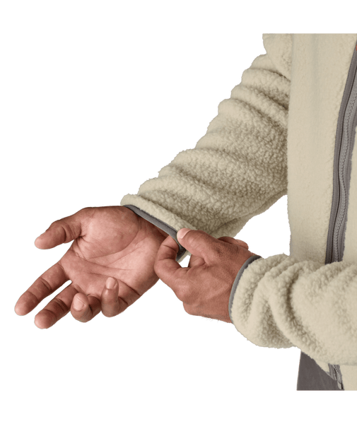 Patagonia Men's Retro Pile Fleece Jacket | Fleecejacke beige Fairtrade Zipper Auf und Davon Outdoor Equipment