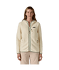 Patagonia Women's Retro Pile Fleece Hoody | Fleecejacke natural w/ellwood green Fleece Zipper beige Fairtrade Zipper Auf und Davon Outdoor Equipment