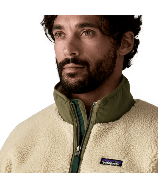Patagonia Men's Classic Retro-X Fleece Jacket | Übergangsjacke dark natural w/basin green Fleecejacke Herren Auf und Davon Outdoor Equipment