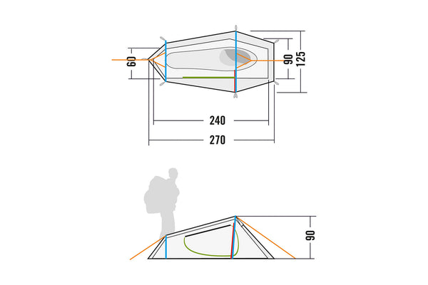 Kyrkja 1-Personen-Zelt - Auf und Davon | Outdoor Equipment