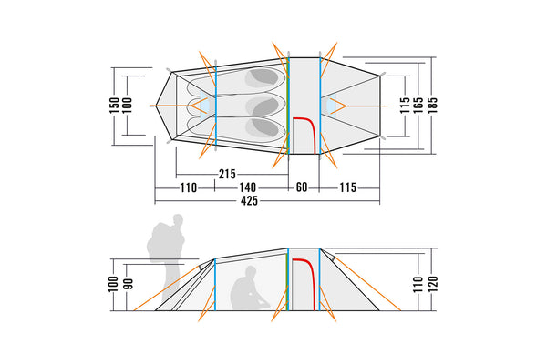 Grönland 3-Personen-Zelt - Auf und Davon | Outdoor Equipment