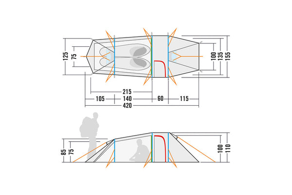 Okisba 2-Personen-Zelt - Auf und Davon | Outdoor Equipment
