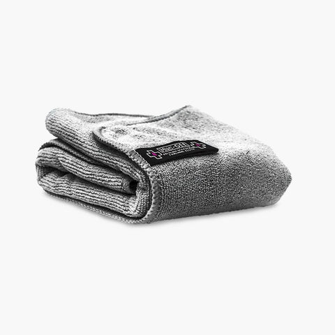 Muc-Off Premium Microfibre Polishing Cloth grey Microfaser Tuch Auf und Davon Outdoor Equipment