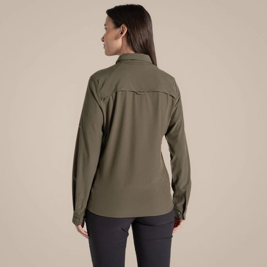 Craghoppers NosiLife Pro Langarmshirt III - Damen wild olive Damenbluse Auf und Davon Outdoor Equipment
