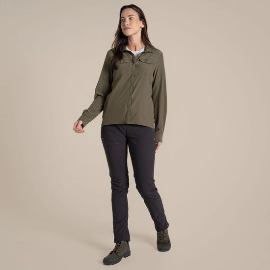 Craghoppers NosiLife Pro Langarmshirt III - Damen wild olive Damenbluse Auf und Davon Outdoor Equipment