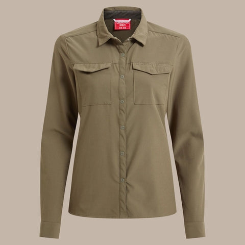 Craghoppers NosiLife Pro Langarmshirt III - Damen wild olive Damenbluse Auf und Davon Outdoor Equipment