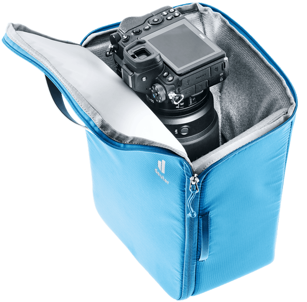 deuter Camera Box Onebay Fototasche blau verstellbar gepolstert Auf und Davon Outdoor Equipment