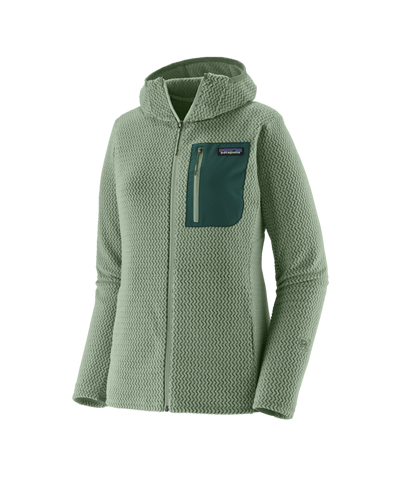 Women's R1 Air Fleece Full-Zip Hoody | Fleecejacke ellwood green Funktionstipper Laufjacke Sporthoody Auf und Davon Outdoor Equipment