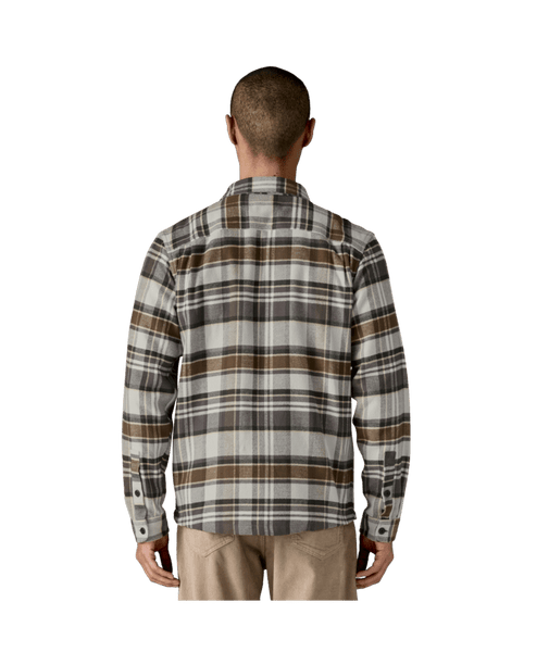 Patagonia Men's Fjord Flannel Shirt | Flanellhemd blizzard: salt grey kariert Arbeitshemd Wanderhemd Auf und Davon Outdoor Equipment