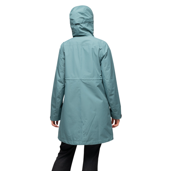 Bergns Urban 2L Shell Coat Women grey sage wasserdichter Mantel Damen Auf und Davon Outdoor Equipment