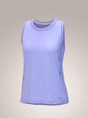 Arc'teryx Lana Merino Wool Tank Women's moonstone Merinotop Damen flieder Auf und Davon Outdoor Equipment
