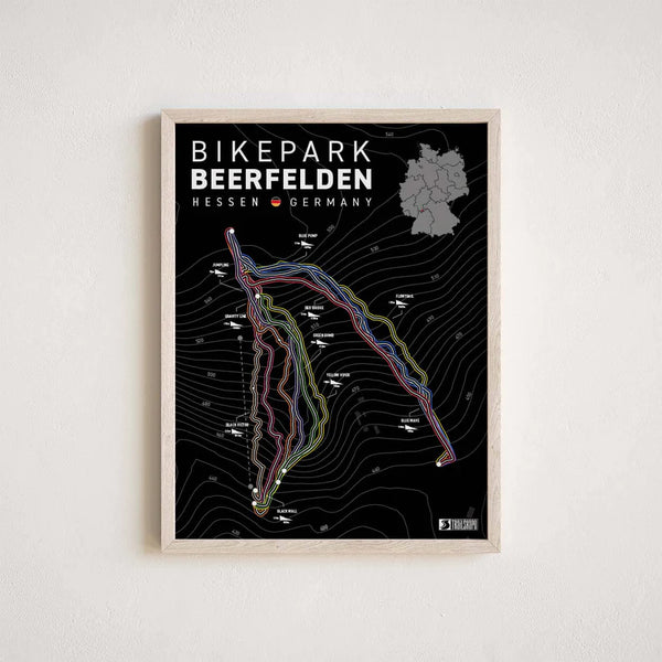 Bikepark Beerfelden Hessen Germany 30x40cm - Auf und Davon | Outdoor Equipment