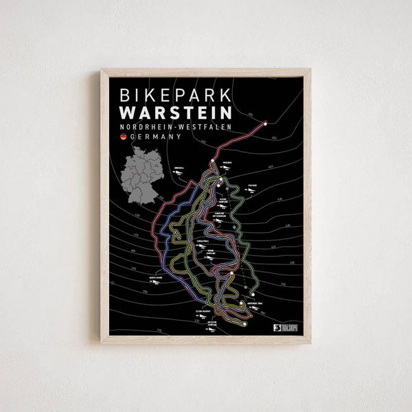 Bikepark Warstein Nordrhein-Westfalen Germany 30x40cm - Auf und Davon | Outdoor Equipment