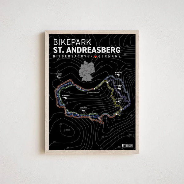 Bikepark St.Andreasberg Niedersachsen Germany 30x40cm - Auf und Davon | Outdoor Equipment
