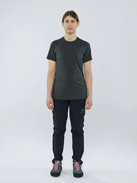 Blackyak Damen Kabru Merino T-Shirt Merinoshirt peat Sportshirt Funktionsshirt Auf und Davon Outdoor Equipment