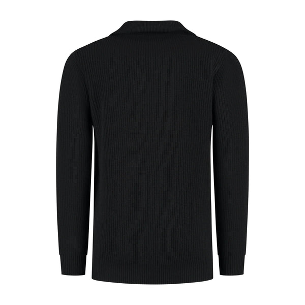 Blue Loop Men's Essential Nautic Sweater Wollpullover black Wollpullover Auf und Davon Outdoor Equipment