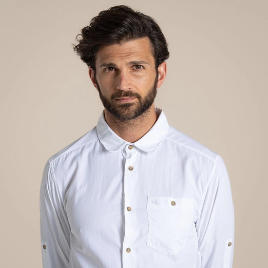 Craghoppers NosiLife Nuoro Langarmshirt II - Herren white Reisehemd Auf und Davon Outdoor Equipment