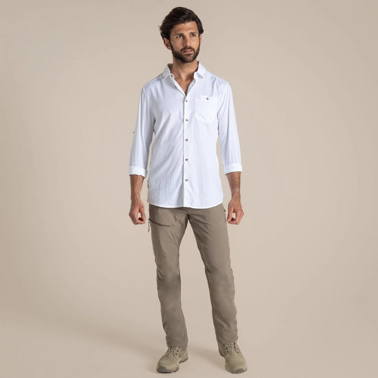 Craghoppers NosiLife Nuoro Langarmshirt II - Herren white Reisehemd Auf und Davon Outdoor Equipment