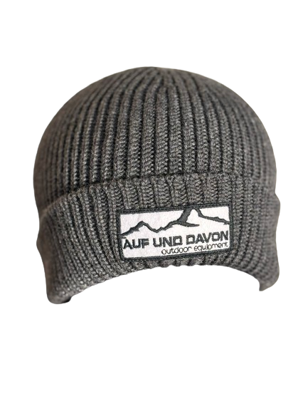 Auf und Davon Strickmütze Graphite aus Wolle