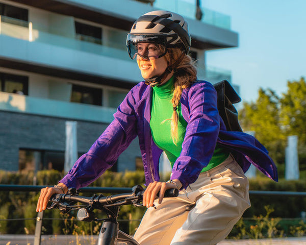 ITINERAIRE EVO Reactiv 0-3 | Fahrradhelm beige/schwarz High-End-Fahradhelm mit Visier Auf und Davon Outdoor Equipment