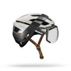 ITINERAIRE EVO Reactiv 0-3 | Fahrradhelm beige/schwarz High-End-Fahradhelm mit Visier Auf und Davon Outdoor Equipment