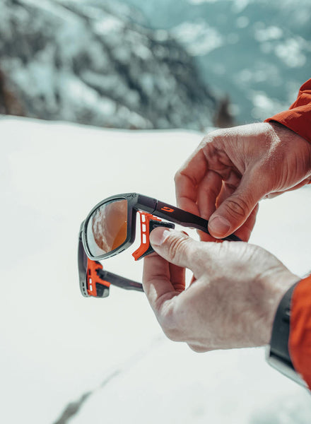 Julbo SHIELD Alti Arc 4 | Gletscherbrille schwarz orange Auf und Davon Outdoor Equipment