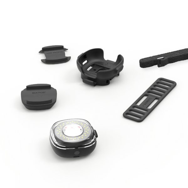 LUMOS Firefly Single LED Helmlicht Rücklicht Bremslicht für Fahrradhelm Fahrradlicht Auf und Davon Outdoor Equipment