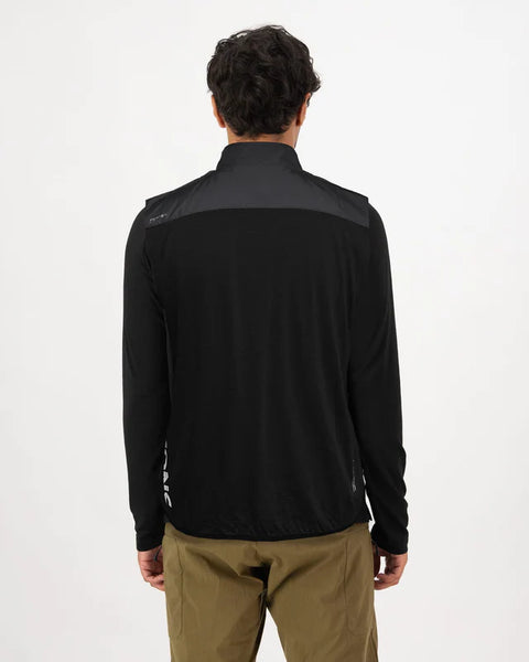 Mons Royale Men's Diversion Merino Wind Vest Windweste black Windweste Radweste Auf und Davon Outdoor Equipment