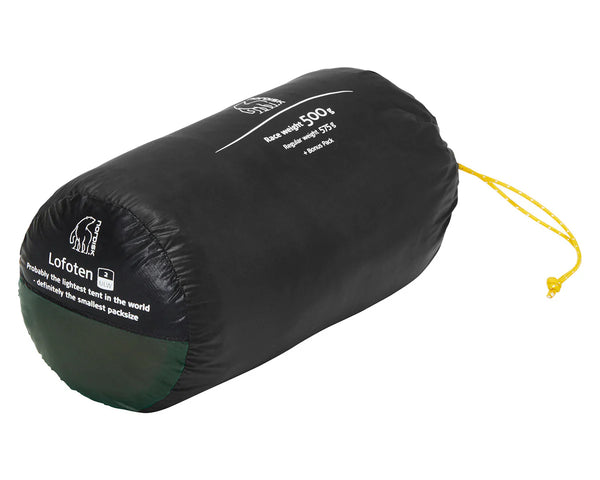 Nordisk Lofoten 2 ULW | 2-Personen Zelt forest green Tunnelzelt super leicht Auf und Davon Outdoor Equipment