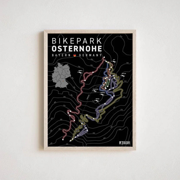 Bikepark Osternohe Bayern Germany 30x40cm - Auf und Davon | Outdoor Equipment