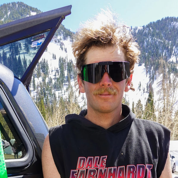 Pit Viper The Flip-Offs HDPV - Blacking Out Fahrradbrille schwarz Laufbrille schnelle Brille klappbar Auf und Davon Outdoor Equipment