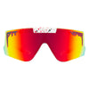 Pit Viper The Flip-Offs HDPV - Heater | Fahrradbrille klappbare Sonnenbrille schnelle Brille Laufbrille orange weiß gesprenkelt Auf und Davon Outdoor Equipment