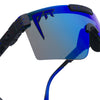 Pit Viper The Originals 2.0 Wide - Peacekeeper Fahrradbrille blau schwarz schnelle Brille Laufbrille polarisiert Auf und Davon Outdoor Equipment