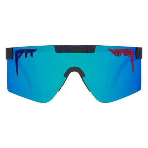 Pit Viper The Originals 2.0 Wide - Peacekeeper Fahrradbrille blau schwarz schnelle Brille Laufbrille polarisiert Auf und Davon Outdoor Equipment