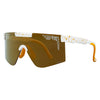 Pit Viper The Originals 2.0 Wide HDPV - Bel Air Fahrradbrille braun weiß polarisiertschnelle Brille Laufbrille Auf und Davon Outdoor Equipment