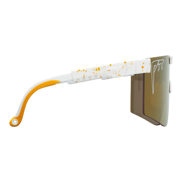 Pit Viper The Originals 2.0 Wide HDPV - Bel Air Fahrradbrille braun weiß polarisiertschnelle Brille Laufbrille Auf und Davon Outdoor Equipment