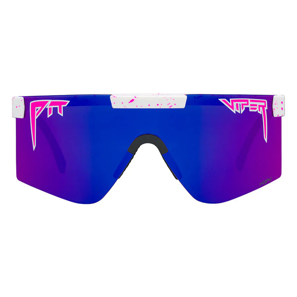 Pit Viper The Originals 2.0 Wide HDPV - LA Brights | Fahrradbrille Laufbrille schnelle Brille weiß pink blau Auf und Davon Outdoor Equipment