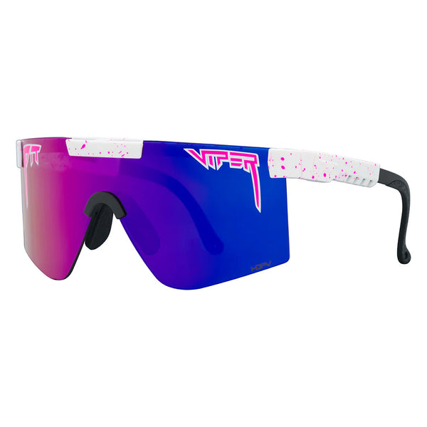 Pit Viper The Originals 2.0 Wide HDPV - LA Brights | Fahrradbrille Laufbrille schnelle Brille weiß pink blau Auf und Davon Outdoor Equipment