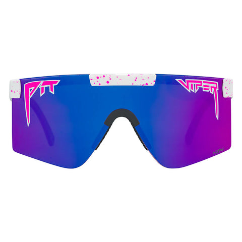 Pit Viper The Originals 2.0 Wide HDPV - LA Brights | Fahrradbrille Laufbrille schnelle Brille weiß pink blau Auf und Davon Outdoor Equipment