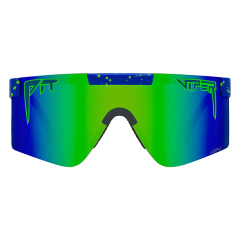 Pit Viper The Originals 2.0 Wide HDPV - Leonardo Fahrradbrille Laufbrille schnelle Brille blau grün Auf und Davon Outdoor Equipment