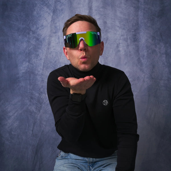 Pit Viper The Originals 2.0 Wide HDPV - Moontower Fahrradbrille weiß blau grün  schnelle Brille Laufbrille Auf und Davon Outdoor Equipment