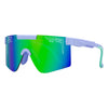Pit Viper The Originals 2.0 Wide HDPV - Moontower Fahrradbrille weiß blau grün  schnelle Brille Laufbrille Auf und Davon Outdoor Equipment