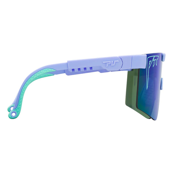 Pit Viper The Originals 2.0 Wide HDPV - Moontower Fahrradbrille weiß blau grün  schnelle Brille Laufbrille Auf und Davon Outdoor Equipment