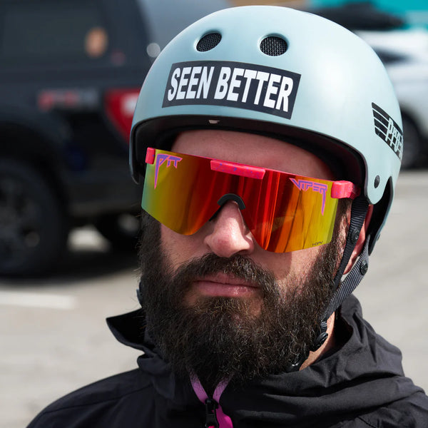 Pit Viper The Originals 2.0 Wide HDPV - Radical | Fahrradbrille orange pink schnelle Brille Laufbrille Trendbrille Auf und Davon Outdoor Equipment