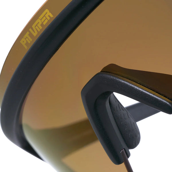 Pit Viper The Skysurfer HDPV - Exec Gold | Fahrradbrille Laufbrille schnelle Brille polarisiert Auf und Davon Outdoor Equipment