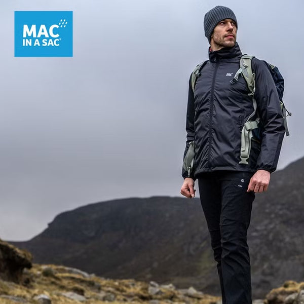 mac in a sac Regenjacke Origin jet black packbar Auf und Davon Outdoor Equipment