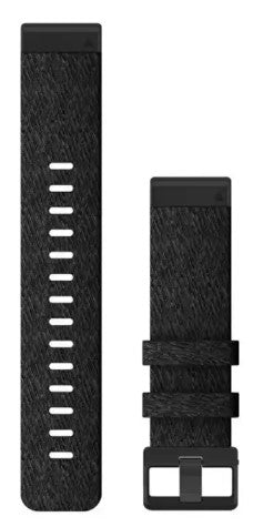 Garmin QuickFit®-Uhrenarmband 22mm Nylon schwarz meliert Wecfhselarmband Auf und Davon Outdoor Equipment