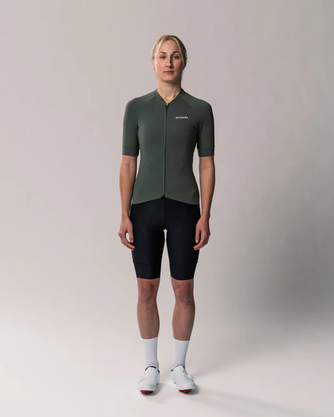 straede Kaern Jersey Women | Radtrikot Rennradtrikot Graveltrikot green Auf und Davon Outdoor Equipment