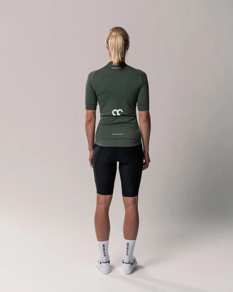 straede Kaern Jersey Women | Radtrikot Rennradtrikot Graveltrikot green Auf und Davon Outdoor Equipment